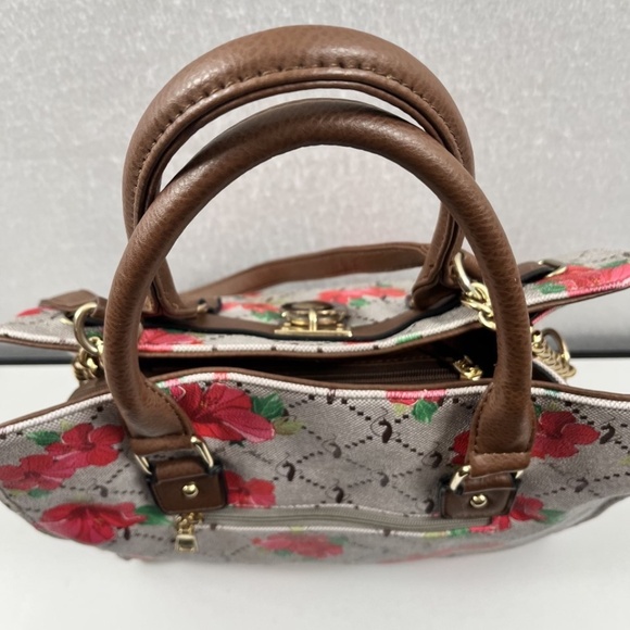 Vintage Retro Y2K Purse Cat Pattern Baby Phat Floral Lattice Tote by Kimora Lee - Picture 6 of 12